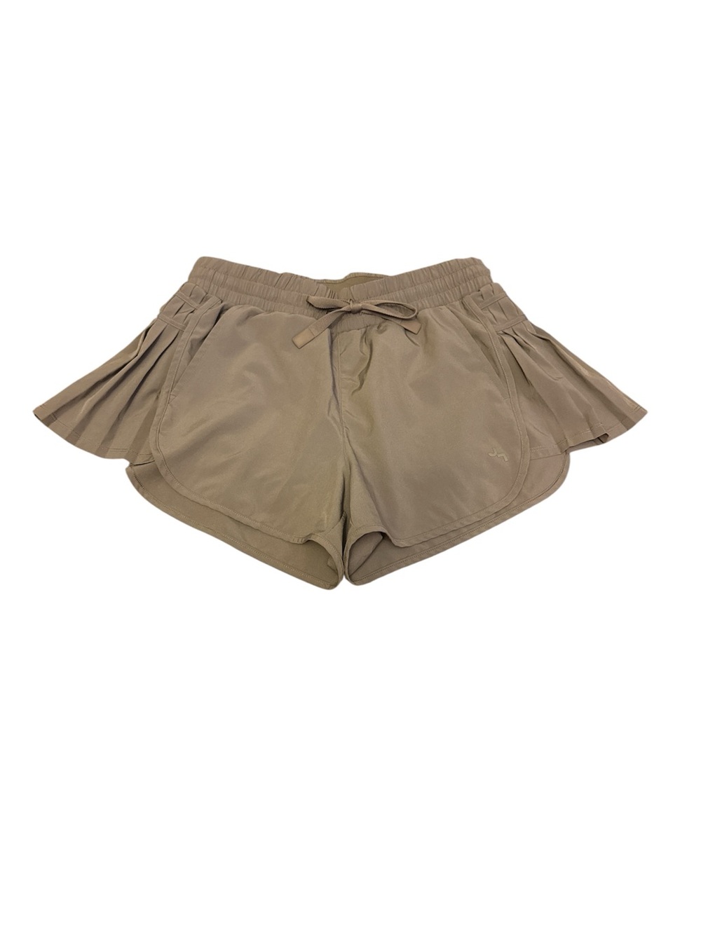 JoyLab Pleated Side Athletic Shorts in Tan